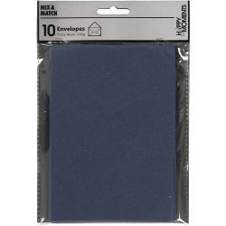 Enveloppen, afmeting envelop 11,5x16 cm, 110 gr, blauw, 10 stuk/ 1 doos