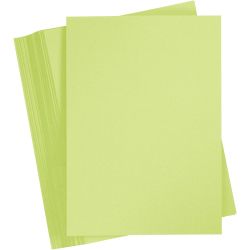 Gekleurd Karton, A4, vel 210x297 mm, 180 gr, lichtgroen, 100 vel/ 1 doos