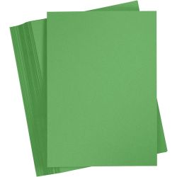 Gekleurd Karton, A4, vel 210x297 mm, 180 gr, gras groen, 100 vel/ 1 doos