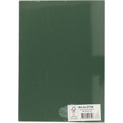 Gekleurd Karton, A4, vel 210x297 mm, 180 gr, donkergroen, 100 vel/ 1 doos