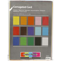 Ribbelkarton, vel 25x35 cm, 80 gr, 15 div vellen/ 1 doos