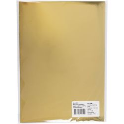 Metallic Foliekarton, A4, vel 210x297 mm, 280 gr, goud, 10 vel/ 1 doos