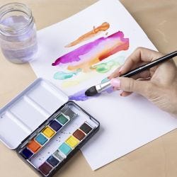 Aquarelblok, A4, vel 210x297 mm, 180 gr, wit, 20 vel/ 1 stuk