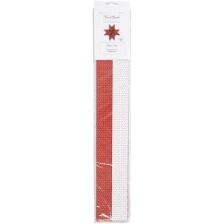 Papieren vlechtstroken, L: 100 cm, B: 40 mm, d 18 cm, rood, wit, 40 stroken/ 1 doos