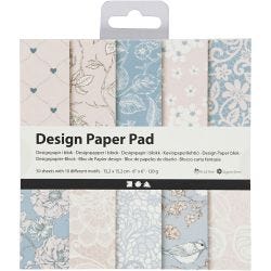 Design papierblok, 120 gr, roze, 50 vel/ 1 doos