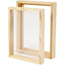 Papiermal met dubbel frame