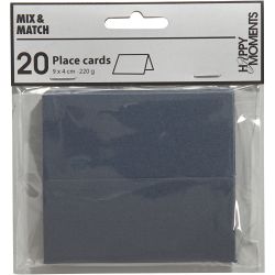 Naamkaarten, afm 9x4 cm, 220 gr, blauw, 20 stuk/ 1 doos