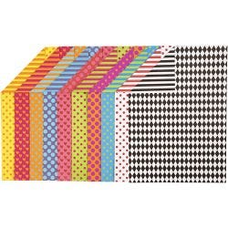 Bedrukt Karton, A4, vel 210x297 mm, 250 gr, diverse kleuren, 200 div vellen/ 1 doos