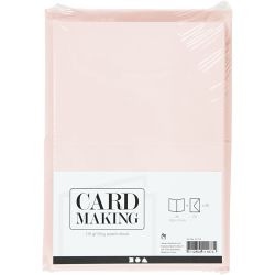 Kaarten en enveloppen, afmeting kaart 10,5x15 cm, afmeting envelop 11,5x16,5 cm, 110+220 gr, pastelkleuren, 50 set/ 1 doos