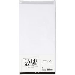 Kaarten en enveloppen, afmeting kaart 15x15 cm, afmeting envelop 16x16 cm, 120+240 gr, wit, 50 set/ 1 doos