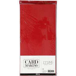 Kaarten en enveloppen, afmeting kaart 15x15 cm, afmeting envelop 16x16 cm, 110+230 gr, groen, rood, 50 set/ 1 doos