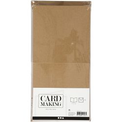 Kaarten en enveloppen, afmeting kaart 15x15 cm, afmeting envelop 16x16 cm, 120+240 gr, naturel, 50 set/ 1 doos