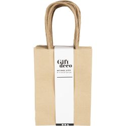 Papieren Zakken, H: 17 cm, B: 12x7 cm, 125 gr, bruin, 10 stuk/ 1 doos