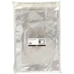 Cellofaan Zakjes, H: 31,2 cm, B: 22,5 cm, dikte 25 my, 200 stuk/ 1 doos