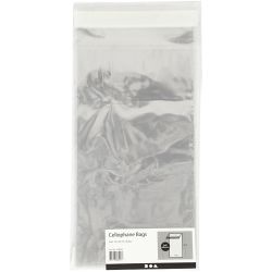 Cellofaan Zakjes, H: 22 cm, B: 12 cm, dikte 25 my, 20 stuk/ 1 doos