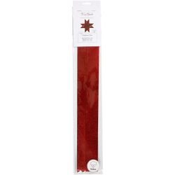Sterstroken, L: 86+100 cm, B: 25+40 mm, d 11,5+18,5 cm, rood, rood glitter, 16 stroken/ 1 doos