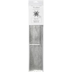 Papieren vlechtstroken, L: 44+78 cm, d 6,5+11,5 cm, B: 15+25 mm, zilver, 32 stroken/ 1 doos