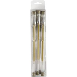 Gelpen, lijndikte 0,8 mm, goud, 6 stuk/ 1 doos