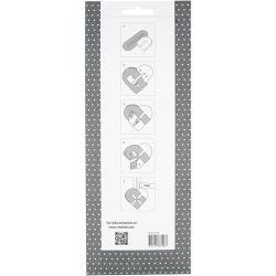 Gevlochten harten, afm 14,5x10 cm, 120 gr, 8 set/ 1 doos