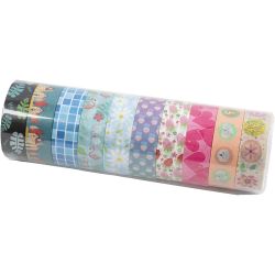 Masking Tape, B: 15 mm, 10x10 m/ 1 doos