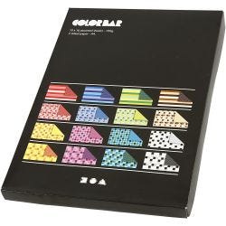 Color Bar Papier, A4, vel 210x297 mm, 100 gr, diverse kleuren, 16x10 vel/ 1 doos