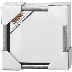 Canvas met lijst, afm 20x20 cm, 360 gr, wit, 6 stuk/ 1 doos