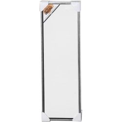 Canvas met lijst, afm 30x90 cm, 360 gr, antiek zilver, wit, 1 stuk