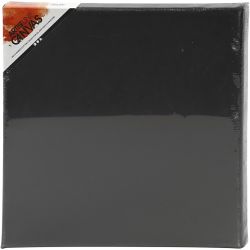 Canvas, afm 30x30x1,6 cm, 360 gr, zwart, 1 stuk