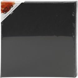 Canvas, D: 1,6 cm, afm 30x30 cm, 360 gr, zwart, wit, 10 stuk/ 1 doos
