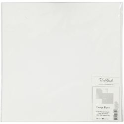 Design papier, vel 30,5x30,5 cm, 120+128 gr, wit, 2 vel/ 1 doos