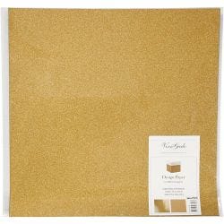 Design papier, vel 30,5x30,5 cm, 120+128 gr, goud, 2 vel/ 1 doos