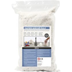 Papier-Machépulp, 400 gr/ 1 zak