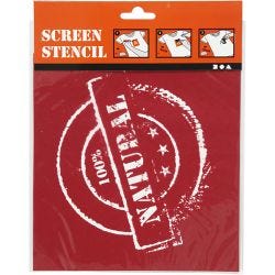 Screen stencil, 100% natural, vel 20x22 cm, 1 vel