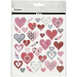 Stickers, harten, vel 15x16,5 cm, 1 vel