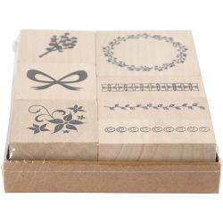 Stempelset, Natuur, 7 div/ 1 doos