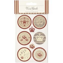 Stickers, vel 9x14 cm, 4 div vellen/ 1 doos