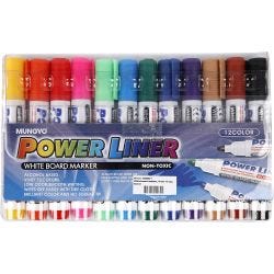 Whiteboard stiften, lijndikte 4 mm, diverse kleuren, 12 stuk/ 1 doos