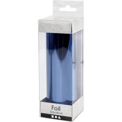 Deco folie, B: 15,5 cm, dikte 0,02 mm, donkerblauw, 50 cm/ 1 rol
