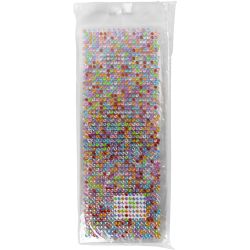 Strasstenen, d 2-10 mm, vel 27x9 cm, Inhoud kan variëren , 12 div vellen/ 1 doos