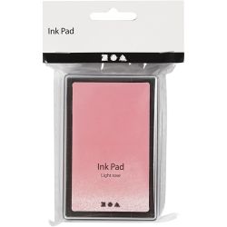 Ink Pad, H: 2 cm, size 9x6 cm, light rose, 1 pc