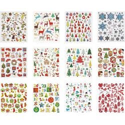 Stickerboek, kerstmis, vel 15x16,5 cm, 12 vel/ 1 doos