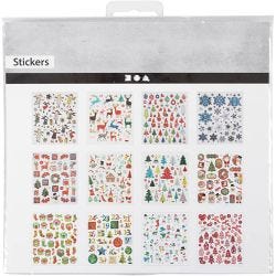 Stickerboek, kerstmis, vel 15x16,5 cm, 12 vel/ 1 doos