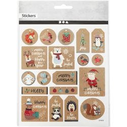 Stickers, Kerst, vel 15x16,5 cm, 1 vel