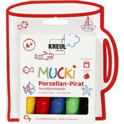 Glas- & Porseleinstiften, lijndikte 2-5 mm, diverse kleuren, 5 stuk/ 1 doos