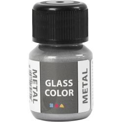 Glass Color Metal, zilver, 30 ml/ 1 fles