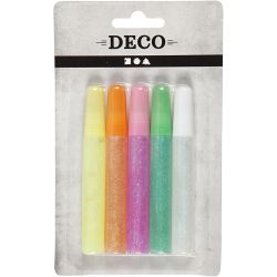 Glitterlijm, pastelkleuren, 5x10 ml/ 1 doos