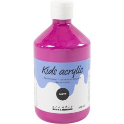 Acrylverf Mat, roze, 500 ml/ 1 fles