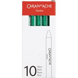 CARAN D’ACHE Neocolor I, L: 10 cm, dikte 8,5 mm, emerald green (210), 10 stuk/ 1 doos