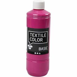 Textielkleur, roze, 500 ml/ 1 fles