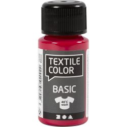 Textielkleur, primair rood, 50 ml/ 1 fles